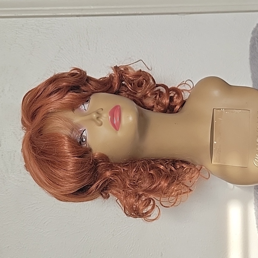 Curly Synthetic Wig with Bangs; High-quality heat-resistant; Cosplay Wig